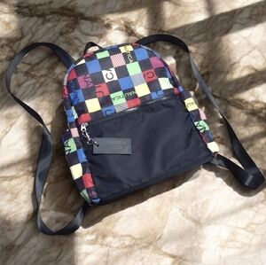 Nautica Women's Commuter Backpack – 90s-Inspired Colorblock Grid Logo, Rare